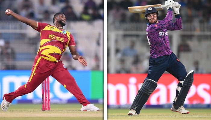 ویسٹ انڈیز کی اسکاٹ لینڈ کو 35 رنز سے شکست، شیفرڈ کی ہیٹ ٹرک