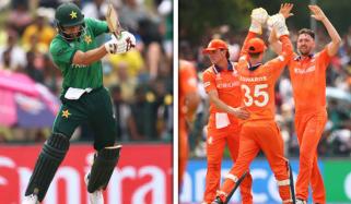 T20 ورلڈ کپ: 148 کا ہدف، نیدرلینڈز کیخلاف پاکستان کی بیٹنگ لڑکھڑا گئی