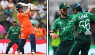 T20 ورلڈ کپ: پاکستان کی نیدرلینڈز کیخلاف اچھی فیلڈنگ، 2 شاندار کیچ
