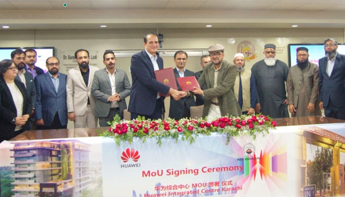 جامعہ این ای ڈی کے شعبہ ٹیلی کام میں لیب کے قیام کیلئے مفاہمتی یاداشت پر دستخط