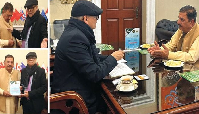 نعیم الرحمان مرزا کی وائس چیئرمین اوورسیز کمیشن پنجاب بیرسٹر امجد ملک سے ملاقات