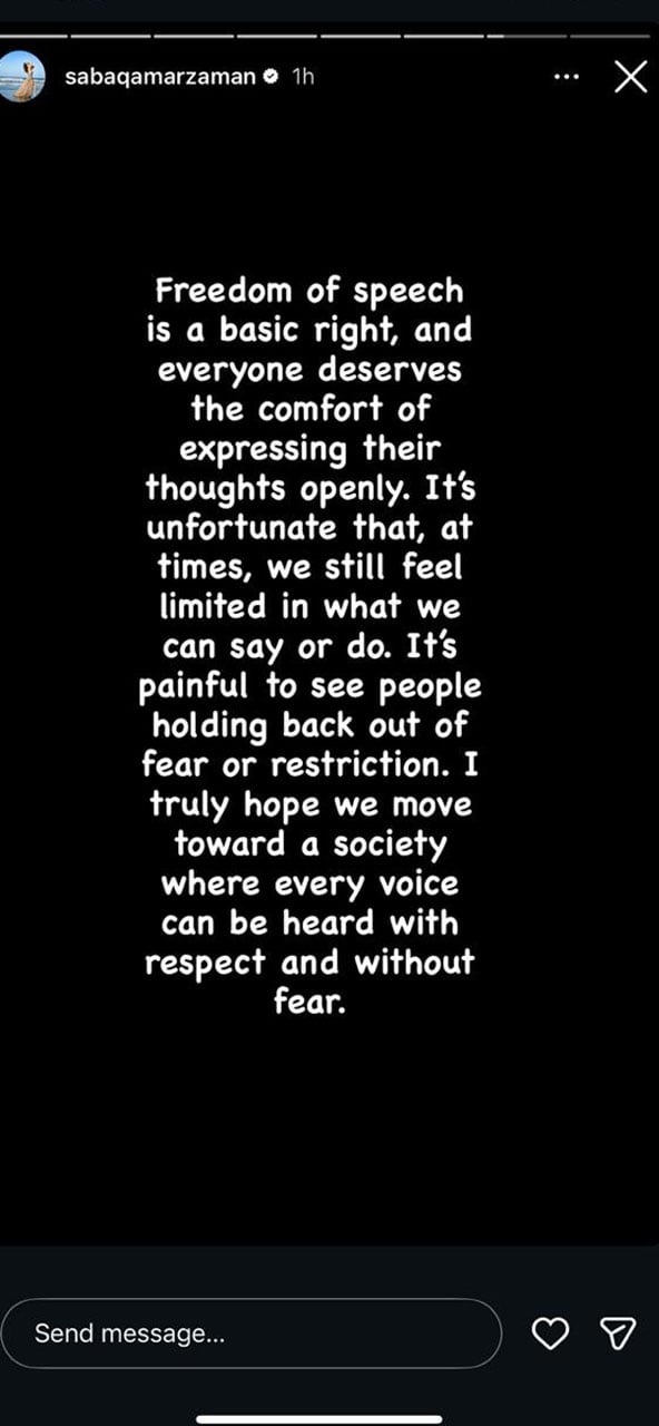 Saba Qamar is shedding light on voices that were muted due to restriction