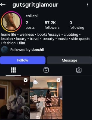 Doechiis second Instagram account