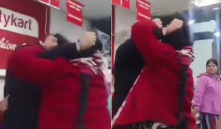 بھارت: گھریلو تنازع شاپنگ مال جا پہنچا، تھپڑوں کی بارش، بال بھی نوچے