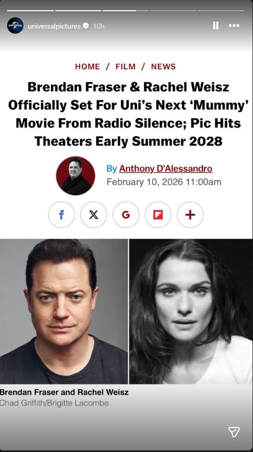 Mummy 4 will feature the return of Brendan Fraser and Rachel Weisz