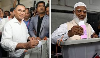 بنگلادیش انتخابات: شفیق الرحمان اور طارق رحمان نے ووٹ ڈال دیا