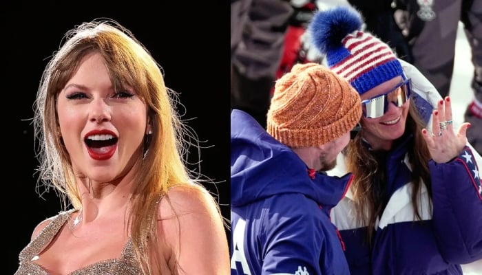 Taylor Swift playfully congratulates Olympian Breezy Johnson on her engagement
