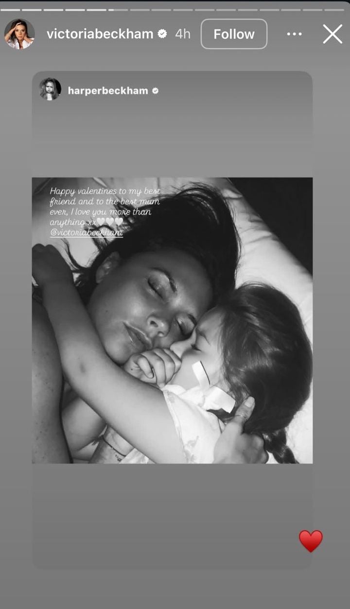 David Beckham gets heartfelt Valentines Day tribute from daughter Harper