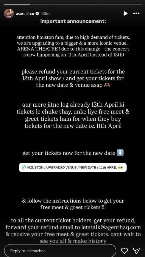 Asim Azhar makes new announcement amid Hania Aamir fake wedding party