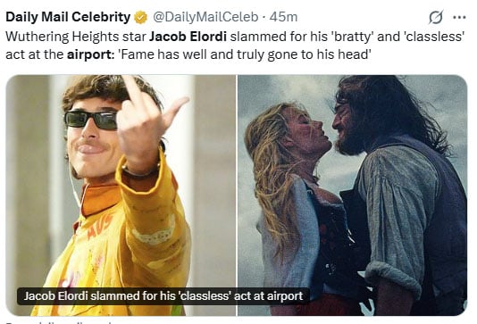 Jacob Elordi starrer ‘Wuthering Heights’ recently released in cinemas