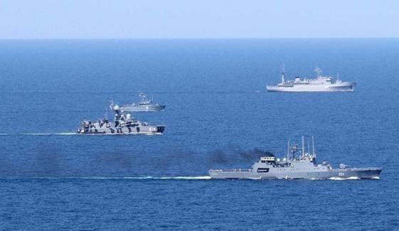 ایران اور روس کی خلیج عمان و شمالی بحرہند میں مشترکہ بحری مشقیں