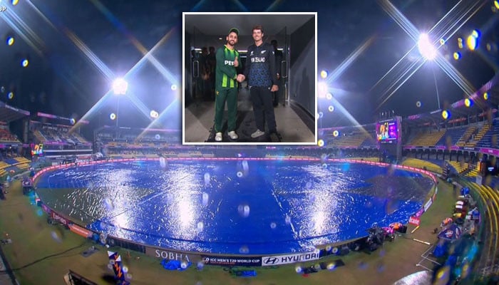 ٹی20 ورلڈکپ: پاکستان اور نیوزی لینڈ کا میچ بارش کے باعث منسوخ کردیا گیا