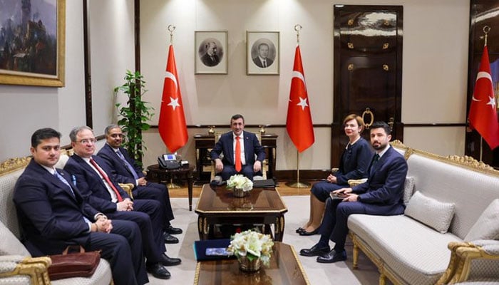 نائب صدر جودت یلماز اور ڈی 8 کے سیکریٹری جنرل سہیل محمود—تصویر بشکریہ رپورٹر