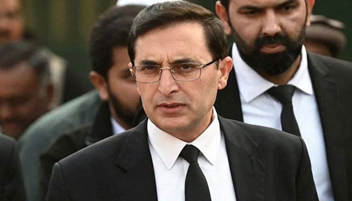 چیئرمین پی ٹی آئی بیرسٹر گوہر---فائل فوٹو