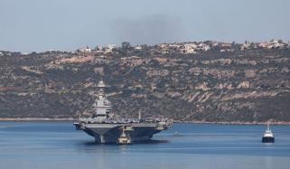 امریکی بحری بیڑہ جیرالڈ فورڈ یونان سے اسرائیل روانہ