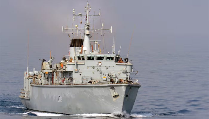 برطانوی بحری جہاز ایچ ایم ایس مڈلٹن(تصویر سوشل میڈیا)