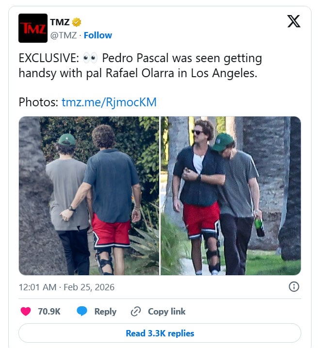 Pedro Pascal’s surprise move amid Rafael Olarra dating buzz leaves influencer in shock