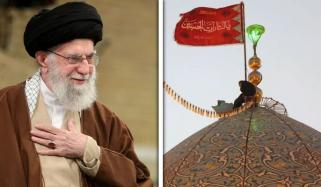 ایران میں انتقام کی علامت سرخ پرچم لہرا دیا گیا