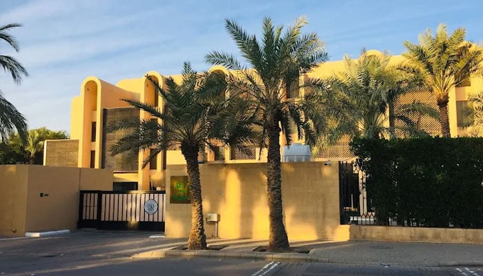 پاکستانی سفارتخانہ ریاض(فائل فوٹو)۔