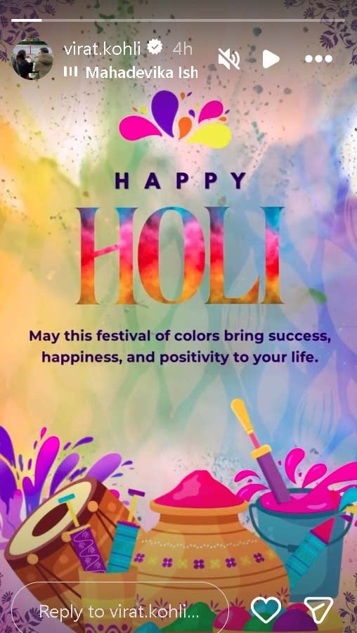 Virat Kohli, Sachin Tendulkar extend Holi wishes to everyone