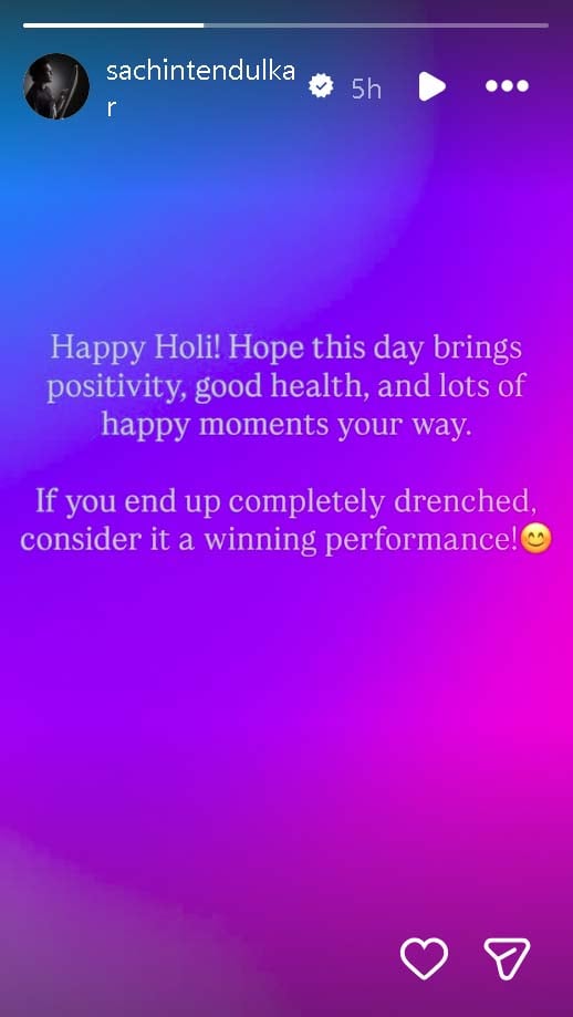 Virat Kohli, Sachin Tendulkar extend Holi wishes to everyone