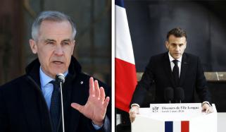 میکرون اور  مارک کارنی نے ایران پر امریکی اور اسرائیلی حملوں کو بین الاقوامی قوانین کے منافی قرار دیدیا