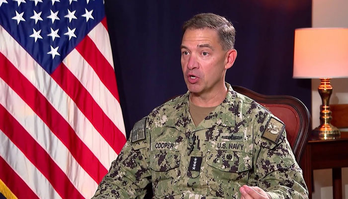 کمانڈر امریکی سینٹرل کمانڈ ایڈمرل بریڈ کوپر---فائل فوٹو