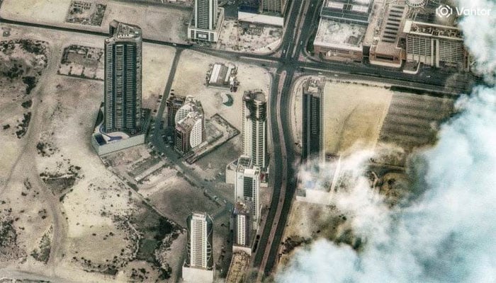 منامہ کے اسرائیلی سفارتخانے کا سیٹلائٹ امیج(سوشل میڈیا)۔