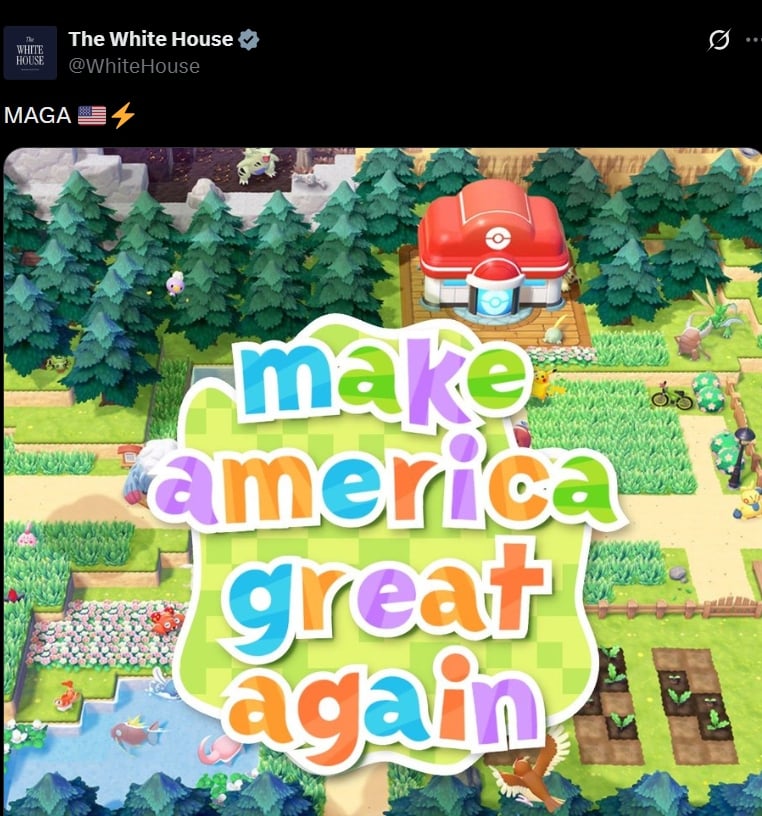 White House posted a viral Pokemon style post
