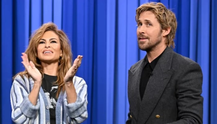 Ryan Gosling brings Eva Mendes onstage in rare public moment