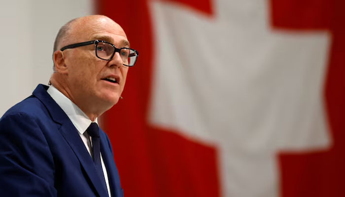 سوئس وزیر دفاع مارٹن فسٹر(تصویر سوشل میڈیا)۔