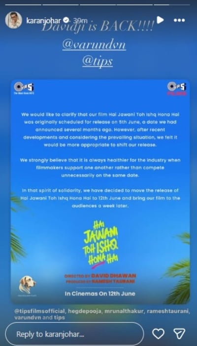 P.C.: Karan Johar/Instagram