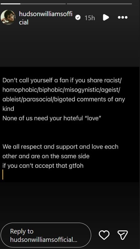 picture credit: Hudson Williams/ Instagram