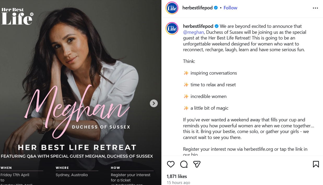 Meghan Markle announced as ‘special guest’ at unforgettable Sydney event: Details