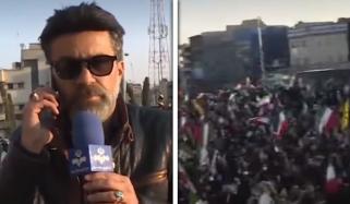 لائیو نشریات میں دھماکوں کی گونچ، تہران کے انقلاب اسکوائر کے ہنگامہ خیز مناظر