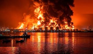 عمان: سلالہ پورٹ پر ایرانی حملے سے تیل کے ذخیرے میں آگ لگ گئی