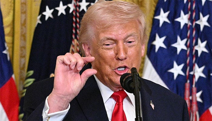 امریکی صدر ڈونلڈ ٹرمپ : فوٹو اے ایف پی