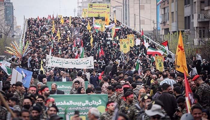 Blasts strike Tehran’s Al-Quds day rally amid escalating US-Israeli strikes