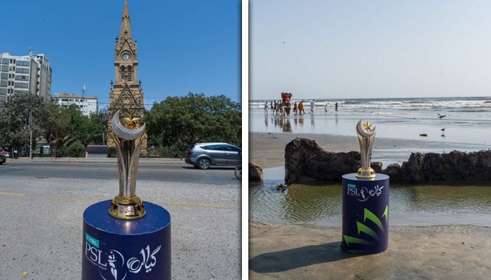 پی ایس ایل 11: ٹرافی حیدرآباد کے مختصر دورے کے بعد کراچی لائی گئی