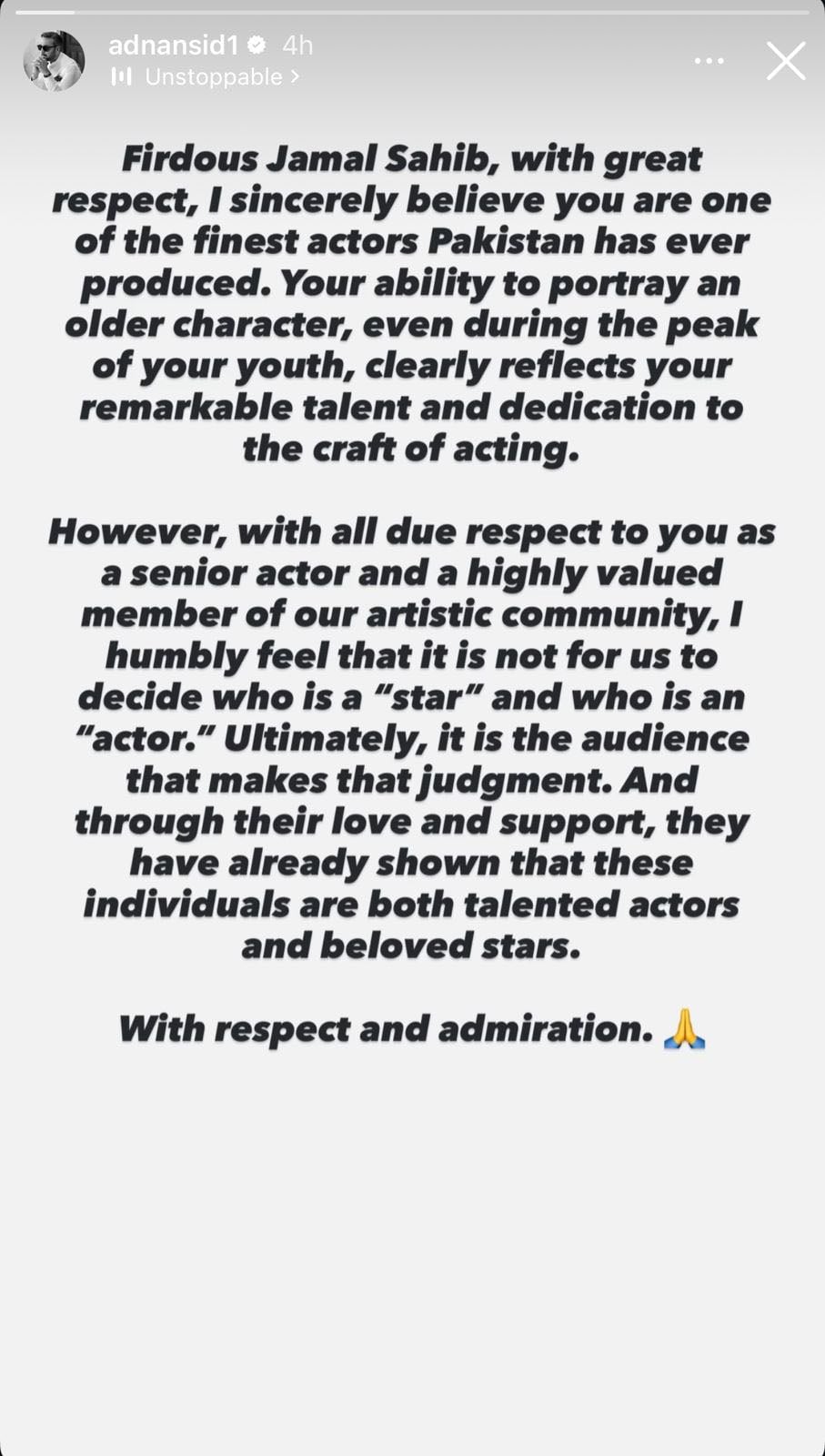 Adnan Siddiqui takes on Firdous Jamal over his recent controversial remarks