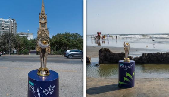 پی ایس ایل 11: ٹرافی حیدرآباد کے مختصر دورے کے بعد کراچی لائی گئی