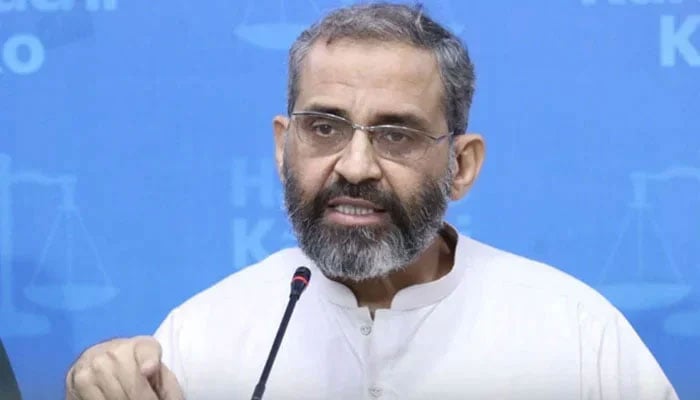 امیرِ جماعتِ اسلامی کراچی منعم ظفر—فائل فوٹو