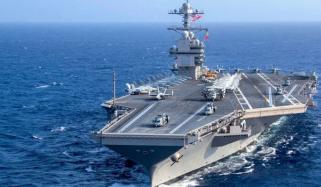 امریکی طیارہ بردار بحری جہاز جنگ چھوڑ کر یونان روانہ