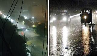 کراچی کے مختلف علاقوں میں بارش