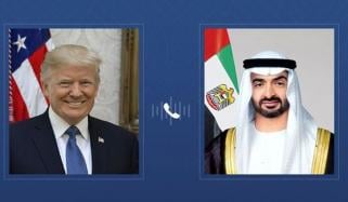 اماراتی صدر اور ڈونلڈ ٹرمپ کے درمیان ٹیلیفونک رابطہ، خطے کی کشیدہ صورتحال پر تبادلہ خیال
