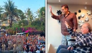 سلمان خان کی رہائش گاہ کے باہر مداحوں کا ہجوم، ایک جھلک کے منتظر