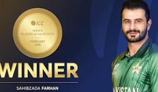 پاکستان کے صاحبزادہ فرحان آئی سی سی پلیئر آف دی منتھ قرار