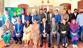 ناروے، پاکستانی سفارتخانے میں یوم پاکستان کی سادہ مگر پروقار تقریب