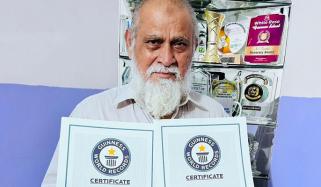 74 سالہ پاکستانی نے گنیز ورلڈ ریکارڈز کی ہیٹ ٹرک مکمل کرلی