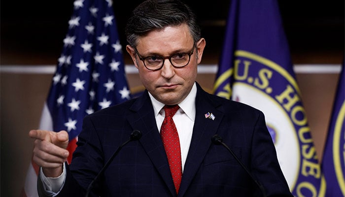 امریکی ہاؤس اسپیکر مائیک جانسن : فائل فوٹو